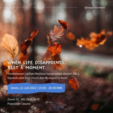 When Life Disappoints, Rest a Moment